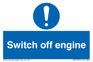 Switch off engine